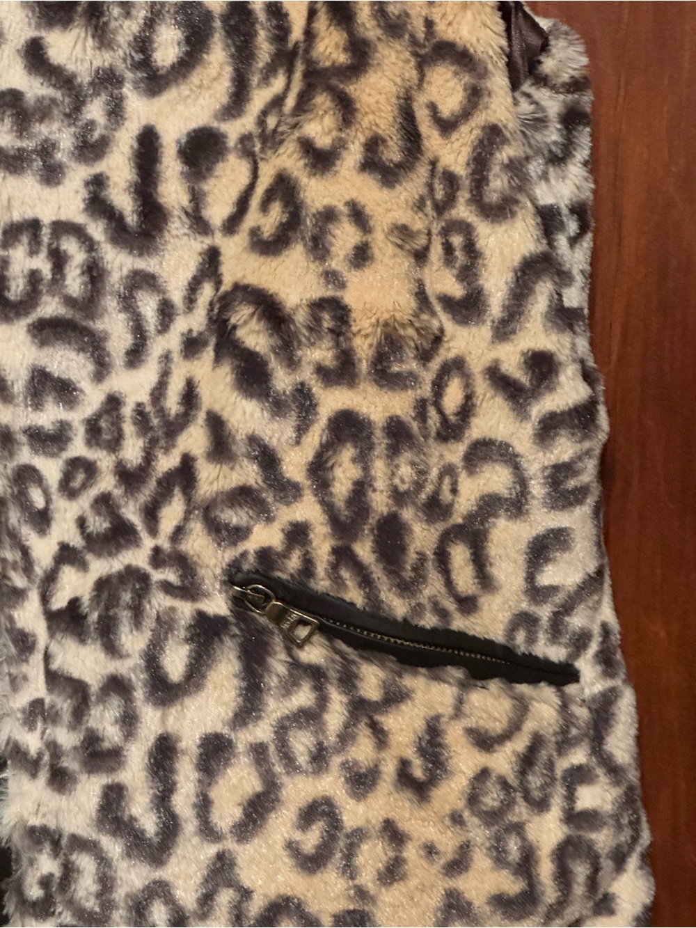 Mo-Ka Women’s Vintage Y2K Leopard Faux Fur Animal Print Vest Size Large - Picture 3 of 7